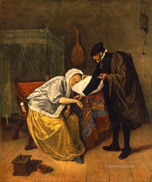 the painter jan asselyn Painting - The Doctor And His Patient Dutch genre painter Jan Steen